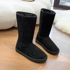 SPECIFICATIONS Boot Type: BasicShaft Material: FurOutsole Material: RubberUpper Material: PUOrigin: Mainland ChinaCN: ZhejiangSeason: WinterInsole Material: PlushHeel Type: Flat withLining Material: microfiberBoot Height: Mid-CalfItem Type: BootsFashion Element: zipperDepartment Name: AdultToe Shape: round toeHeel Height: Low (1cm-3cm)With Platforms: YesPlatform Height: 0-3cmStyle: Korean Styleis_handmade: YesPattern Type: SolidModel Number: Platform BootsFit: Fits true to size, take your normal Adidas Gazelle Women, Samba Shoes, Snow Boots Winter, Rain Boots Women, Cozy Boots, Warm Snow Boots, Women Platform Shoes, Womens Ugg Boots, Western Boots Women