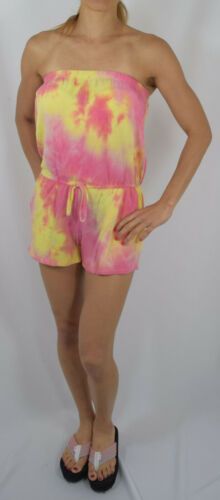 Women's Bohemian Summer Tube Top Strapless Multi-Color Tie Dye Romper w/ Pockets Summer Tube Top, Summer Tube, Romper Summer, Top Strapless, Tie Dye Colors, Bohemian Summer, Yellow Ties, Vintage Inspired Outfits, Rockabilly Dress