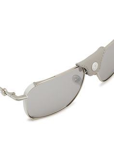 Long Description#Info & Care# Moncler metal sunglasses  Designer-engraved sunglasses, press-stud fastening leather detail at top bar, acetate detail at frame trims, designer plaque at arms, acetate tips  100% UV protection  Presented in a designer-stamped soft case with a cleaning cloth  #Size & Fit# Frame width: 13.5cm Frame height: 5cm Masculine Fragrance, Beyond Beauty, Leather Detail, Aviator Style, Bar Top, Tea Gifts, Metal Sunglasses, Gift Newborn, Trainer Boots