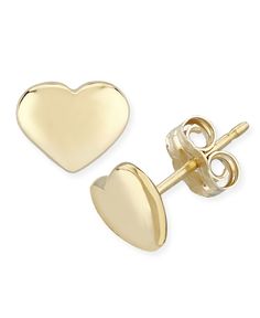 Modern heart stud earrings that will last a lifetime. Crafted in 14k yellow gold and perfect to wear all day. Valentine's Day Heart Earrings Tarnish Resistant, Valentine's Day Tarnish-resistant Round Earrings, Valentine's Day Heart-shaped Tarnish-resistant Earrings, Valentine's Day Tarnish-resistant Heart Earrings, Classic Gold Earrings For Valentine's Day, Macy's Gold Wedding Earrings, Heart Charm Round Earrings For Valentine's Day, Classic Gold Open Heart Earrings, Valentine's Day Heart Charm Round Earrings