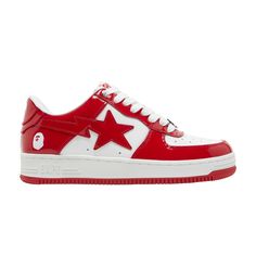 Find BAPE Sta #5 on Editorialist. Bapesta #5 'Red' Red Bapestas, Nike Concept, Bape Star, Red Force, Bape Shoes, Bape Sneakers, Bape Sta, Rad Clothes, Pretty Sneakers