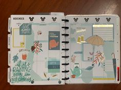 Ways to incorporate pretty paper into your planner spread. November Spread, Journal Decor, Life Book, Planner Spread, Planner Inspiration