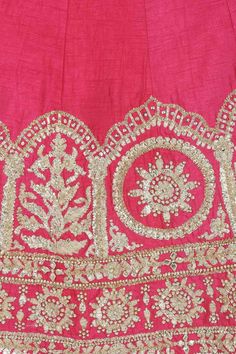 Pink Gotta Patti Anarkali Pink Anarkali, Gotta Patti, Raw Silk Fabric, Indian Bridal Lehenga, Red Lehenga, Indian Lehenga, Net Fabric, Gold Sequins, Bridal Designs