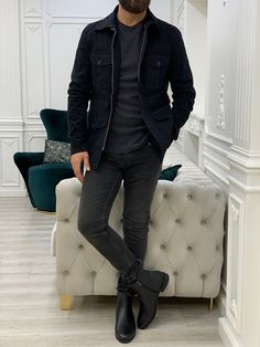 Limoux Slim Fit Black Denim Jacket-baagr.myshopify.com-Jacket-BOJONI Winter Utility Single Breasted Blazer, Casual Biker Jacket With Lapel Collar For Fall, Winter Utility Single-breasted Blazer, Casual Sport Coat With Lapel Collar For Winter, Utility Denim Jacket With Flap Pockets For Winter, Black Denim Jacket With Multiple Pockets, Black Hooded Outerwear With Patch Pockets, Long Sleeve Biker Jacket With Flap Pockets For Fall, Winter Casual Sport Coat With Lapel Collar