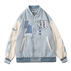 Vintage Harajuku Bomber Jacket sold by NerdyRoom. Shop more products from NerdyRoom on Storenvy, the home of independent small businesses all over the world. School Uniform Fashion, Hippie Top, Varsity Jacket Men, Racing Jacket, Uniform Fashion, Embroidered Jacket, 가을 패션, Style Streetwear, Baseball Jacket