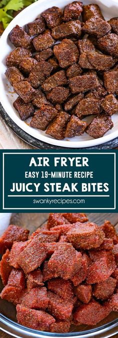 air fryer recipe for juicy steak bites