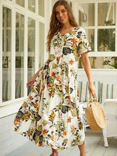 Hot Sale Collection | Women's Clothing Online for Sale - Azzlee Button Maxi Dress, Modest Maxi Dress, Short Sleeve Maxi Dress, Maxi Dress Sale, Dresses Cheap, Glamorous Dresses, Short Sleeve Maxi Dresses, Midi Dress Casual, Sleeve Maxi Dress