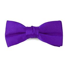 Create the look of a gentleman with our 100% polyester bow ties. Whether for a formal event or simply to look professional, a bow tie is the perfect addition to your attire and with pre knotted you can have perfect knot all the time. This fancy looking and silky feeling will upgrade your look instantly. Size: one size.  Color: Purple.  Gender: male.  Age Group: adult.