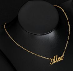 "--------------------------------------------- PRODUCT INFORMATION --------------------------------------------- * A unique name necklace is special for yourself. the name necklace is very eye-catching, * perfect for pairing with any outfit, it can match with necklace,fashionable and beautiful. * offer a wonderful way to show off your unique personality. * Material is Stainless Steel,18K gold/silver/rose gold plated. Chain length 14.5\" --------------------------------------------- HOW TO ORDER Dainty Custom Name Necklace For Birthday, Trendy Personalized Name Necklace For Mother's Day, Trendy Customizable Name Necklace For Personalized Gift, Trendy Name Necklace For Personalized Gift, Trendy Customizable Nameplate Necklace, Initial Pendant Name Necklace With Adjustable Chain, Birthday Letter Name Charm Necklaces, Personalized Initial Pendant Name Necklace With Adjustable Chain, Birthday Letter-shaped Name Charm Necklaces