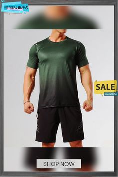 Men's Running Shirt Gym Shirt Short Sleeve Tee Tshirt Athletic Athleisure Breathable Soft Sweat Wicking Running Jogging Training Sportswear Activewear Color Gradient Dark Grey Wine Red Dark Green Dri-fit Crew Neck T-shirt For Sportswear, Dri-fit Crew Neck T-shirt For Sports, Casual Dri-fit Short Sleeve Activewear, Dri-fit Crew Neck Top For Sports Season, Green Sportswear T-shirt For Summer, Green Moisture-wicking T-shirt With Crew Neck, Green Athleisure T-shirt For Workout, Short Sleeve Dri-fit Sportswear, Breathable Sportswear T-shirt