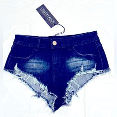 Great Condition. New With Tags Lace Denim Shorts, Blue Jean Outfits, Outfit Styles, Destroyed Denim, Wildfox Couture, Lace Up Booties, Cut Off Jeans, Embroidered Shorts, Current Mood