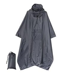 30 Days Return Policy Fast Delivery Trusted seller Hooded Rain Poncho Waterproof Raincoat Jacket for Men/Women/Adults with Pocket Product Description THOUGHTFULLY DESIGNED FOR YOU - The Poncho raincoat is 3 in1 style, not only a raincoat, but also can be used as canopy and picnic mat. PREMIUM WATER PROOF MATERIAL - This quality raincoat is made of 100% Polyester that is not only extremely water proof but also can be recycled and reused for long periods of time. Every time you wear it, you will find it tear resistant, durable, waterproof, quick-drying but still breathable and comfortable. PORTABLE & COMPACT - It is ultra-lightweight and easy to be folded in small size into a color matched pouch. It is a good protector for both travel and general purposes. FEATURES - The length below the kne Poncho Raincoat, Raincoat Jacket, Rain Poncho, Picnic Mat, Long Periods, Jacket For Men, Mountaineering, Water Proof, Trekking