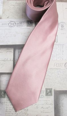 "This tie is made of 100% silk, 2.75\" wide at it's widest point and 58\" long - standard length and width. Hand rolled and sewn by hand. Need a special color?...Please convo me with request. Thank you" Elegant Pink Silk Scarf For Formal Occasions, Formal Solid Color Satin Silk Scarf, Formal Solid Satin Silk Scarf, Classic Silk Scarf With Ties, Classic Pink Tie With Satin Bow, Silk Standard Tie With Satin Finish, Elegant Pink Standard Tie, Classic Pink Satin Bow Tie, Classic Silk Ties As Gift