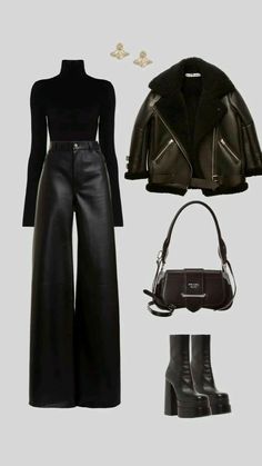 Stile Casual Chic, Stile Hijab, Leather Pants Outfit, Everyday Fashion Outfits, Easy Trendy Outfits, Mode Inspo, Casual Style Outfits, Lookbook Outfits