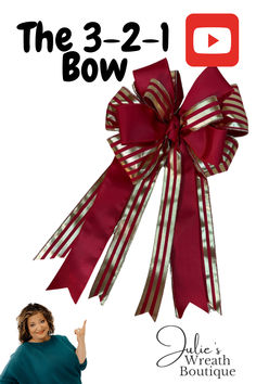 What's better than a new bow made by hand? 5 new bows! Julie shows you how to make 5 different bows in her easy to follow youtube tutorial. Not only are they easy to make but 4 of the 5 you can make in less than 5 minutes. Not only will you save money making your own bows, you will be able to personalize them with your own choice of ribbons. Your friends and family will love them!
#youtubetutorial #julieswreathboutique #easybows #bowmaking #handmadebows Easiest Way To Make A Wreath Bow, Making Ribbon Bows Tutorials, How To Make A Big Loopy Bow, How To Make An Extra Large Bow, How To Make A Bow With Two Ribbons, Multi Loop Bow Diy, How To Make Multi Ribbon Bows, Making A Big Bow With Ribbon, How To Tie A Large Bow With Ribbon