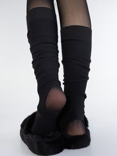 Inspired by classic ballet aesthetics, these leg warmers add a touch of grace and sophistication to any outfit, whether you're in the studio or on the streets. Choose from four beautiful colors to match your personal style and mood. Featuring a stirrup design, these leg warmers stay securely in place. Soft Thigh High Leg Warmers For Fall, Footless Elastic Leggings For Winter, Elastic Footless Leggings For Winter, Stretch Footless Legwear For Dance, Winter Fitted Leg Warmers For Loungewear, Stretch Mid-calf Legwear For Spring, Stretch Footless Dance Legwear, Spring Balletcore Stretch Bottoms, Winter Leg Warmers For Loungewear