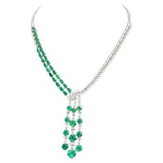 Check out this item from 1stdibs! 22.28 Carat Zambian Emerald 18 Karat White Gold Diamond Necklace: https://www.1stdibs.com/id-j_21674382 White Gold Diamond Necklace, Bridal Diamond Jewellery, Zambian Emerald, Gold Diamond Necklace, Zambia, Top Seller, Sparkle Diamonds, White Gold Diamonds, Antique Jewelry