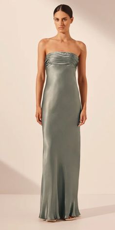 Shona Joy La Lune, Sage Green Maxi Dress, Shona Joy Dress, Dress Sage, Sage Dress, Shona Joy, Maxi Dress Prom, Strapless Maxi, Grad Dresses