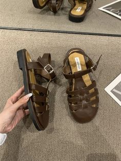 Olivia Mark - Vintage Sandals: Perfect Match for Skirts - Beach Soft Flat Shoes Vintage Sandals, Dress Cake, Maternity Wear, Suede Shoes, Vintage Shoes, Slip On Sneakers, Vintage Chic, High Heel Sandals, Flat Shoes