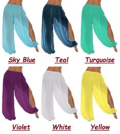 Aladdin Genie Costume, Belly Dance Costumes Diy, Genie Costume, Aladdin Costume, Cute Group Halloween Costumes, Genie Pants, Sheer Pants, Split Pants, Trendy Halloween Costumes