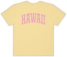 Casual Yellow T-shirt For Vacation, Summer Pink Shirt With Screen Print, Casual Relaxed Fit T-shirt For Poolside, Casual Beach Vacation Camp Shirt, Casual Camp Shirt For Beach Vacation, Trendy Pre-shrunk Shirt For Vacation, Casual Cotton Camp Shirt For Vacation, Relaxed Fit Graphic Print Camp Shirt For Beach, Summer Shirt With Relaxed Fit For Vacation