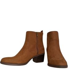 These Super Trendy Nwot Old Navy Faux-Suede, Western Ankle Boots/Booties, Are The Rare Htf Bourbon Color In A Women’s Size 9. Heel: 2.5" Height: 7.5” Soft-Brushed Faux-Suede Ankle-Length Upper, Side-Zipper, Cushioned Foot Bed. Spot Clean. *Note: Small Scuff On The Heel Bundle Any 2 Or More Items In My Closet For 25% Savings! Suede Ankle Boots With Zipper, Winter Suede Heeled Boots With Zipper Closure, Suede Ankle Boots With Zipper Closure, Suede Heeled Boots With Zipper And Round Toe, Fall Suede Heeled Boots With Zipper, Suede Heeled Boots With Zipper Closure And Round Toe, Fall Suede Heeled Boots With Zipper Closure, Trendy Suede Boots With Zipper Closure, Suede Boots With Zipper Closure Medium Width