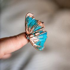 Copper jewelry butterfly ring gift to a woman Jewelry | Etsy Handmade Adjustable Butterfly Ring, Handmade Vintage Butterfly Ring For Gift, Vintage Handmade Butterfly Ring Gift, Handmade Vintage Butterfly Ring Gift, Unique Handmade Butterfly Ring, Bohemian Butterfly Ring As A Gift, Bohemian Butterfly Ring As Gift, Bohemian Butterfly Ring For Gift, Adjustable Butterfly Charm Ring For Gift