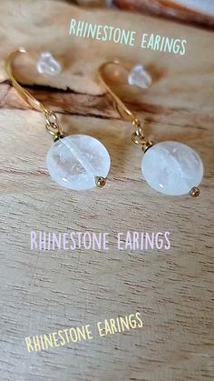 White rock crystal earrings and golden stainless steel earwires Natural Jewelry, White Rock, Eco Friendly Jewelry, Earrings White, Nature Jewelry, Rock Crystal, Delicate Necklace, Dainty Jewelry, Everyday Jewelry