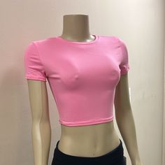 Crop Top T-Shirt,Short Sleeves,Soft Fabric Casual Solid Woman Top Perfect For Going Out, Dating, Party And Casual Daily Wear. Available In 8 Colors: Red; Black; White; Hot Pink; Light Pink; Blue; Mint; Light Blue . 100% Polyester, Machine Washable. Trendy T-shirt For Night Out In Summer, Pink Cropped T-shirt For Spring, Fitted Summer T-shirt In Solid Color, Trendy Pink Tops For Night Out, Basic Pink Cropped T-shirt With Short Sleeves, Pink Fitted Crew Neck Crop Top, Fitted Pink T-shirt For Summer, Stretch Crop Top T-shirt In Solid Color, Fitted Pink Cropped T-shirt With Short Sleeves