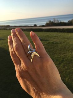 A  comfortable sterling  silver  Starfish ring made by hand .  You can wear it everyday , a special design for those who loves the sea and the seashells .  The length of the Starfish is approximately 3 cm ( 1.18 inch) The jewelry is coming with a free packaging Ocean-inspired Sterling Silver Jewelry With Starfish Charm, Unique Starfish Jewelry As A Gift, Ocean-inspired Sterling Silver Starfish Jewelry, Silver Starfish Jewelry For Gifts, Silver Starfish Jewelry For Gifting, Unique Starfish Charm Jewelry As Gift, Silver Starfish Jewelry As Gift, Silver Starfish-shaped Jewelry Gift, Unique Jewelry With Starfish Charm As Gift