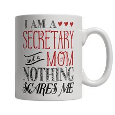 a white coffee mug with the words i am a vet and a mom nothing scared me