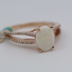 Effy 14k Rose Gold Oval Opal With Round Diamonds 3.6 Grams Ring Size 7.25 Opal 8x6.7mm Round White Diamonds This Is A Beautiful New Effy Ring That Showcases This Cute Opal. The Ring Is Stamped And Is Absolutely Brand New With Tags Still Attached. The Retail On This Is $1,824 But You Can Get It For Half Of Retail! If Any Of The Tags Are Removed The Item Is Non Refundable! If You Have Any Questions Or Concerns Please Do Not Hesitate To Ask. Effy Ring, Opal Birthstone Ring, Azurite Ring, Effy Rings, Opal And Diamond Ring, Natural Ruby Ring, Opal Birthstone, Multi Gemstone Ring, Yellow Gold Diamond Ring