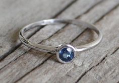 Handmade Sapphire Solitaire Ring in 14 Karat Solid by Studio1040, $218.00 Sapphire Bezel Ring, September Birthstone Ring, Sapphire Solitaire Ring, September Birthstone Rings, Ring Sapphire, Sapphire Solitaire, Bezel Ring, Large Ring, September Birthstone