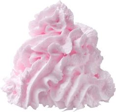 a close up of a pink sponge on a white background