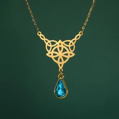 ⚜️Looking for a stunning piece of jewelry that exudes both style and spirituality? Look no further than our Celtics Knot Necklace! Crafted with Stainless Steel and adorned with a mesmerizing Crystal Rhinestone, this necklace will add a touch of magic to any outfit. Complete with an elegant pendant size of 32.5*27.9mm, it's the perfect accessory for any witch or crystal lover. Add it to your collection today and let its powerful energy guide you on your journey! ✨🔮 Mystical Clavicle Chain Jewelry As Gift, Mystical Clavicle Chain Jewelry For Gift, Spiritual Jewelry With Round Pendant Clavicle Chain, Spiritual Jewelry With Clavicle Chain And Round Pendant, Spiritual Round Pendant Clavicle Chain Jewelry, Spiritual Clavicle Chain Jewelry With Round Pendant, Spiritual Pendant Necklaces For Wedding, Spiritual Wedding Pendant Necklaces, Spiritual Pendant Necklace For Wedding