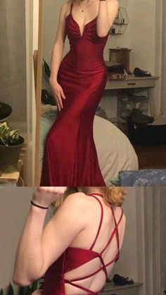 Burgundy Mermaid Prom Dress, Long Party Gowns, Pretty Prom Dresses, Glam Dresses, Mode Inspo, Neck Lace, Mermaid Prom Dresses, Party Gowns