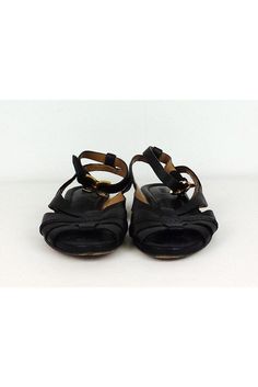 A shoe that will complete any casual outfit with its timeless style. Made out of durable leather, you will love how comfortable these sandals are. Size 5.5 (EU 35.5) Leather Ankle strap style w/ CC LOGO Leather sole Some outsole wear Total outsole length 9" Black Leather Sandals, Cheap Shoes, Cc Logo, Casual Outfit, Leather Sandals, Making Out, Ankle Strap, Timeless Fashion, Chloe