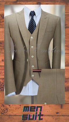 The textured camel color 3 Piece Suit gives a casual and contemporary touch that combines perfectly with the fit highlighting the male physique. Bespoke Suits, Bespoke Suit, Male Physique, 3 Piece Suits, Camel Color, Men's Collection, Men's Blazer, 3 Piece, Camel