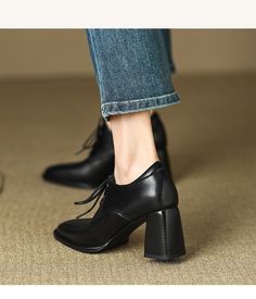 CHIKO Kyah Square Toe Block Heels Oxfords Shoes Oxford Shoes Heels, Women Loafers, Oxfords Shoes, Girls Couture, Chunky Heel Pumps, Oxford Heels, Chunky High Heels, Hey Girl, Heel Pumps