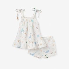 Good for baby, good for the environment. Our organic, naturally sustainable muslin is soft and breathable, ideal for outdoor adventures during the spring and summertime. Cast in a dreamy palette, this muslin tie top dress set combines fashion and function for the modern child. 

100% organic cotton muslin, GOTS certified
Machine wash cold, tumble dry low Dreamy Palette, Ocean Adventure, Baby Wishlist, Elegant Baby, Luxury Baby, Travel Bug, Baby Shorts, Cotton Muslin, Dress Set