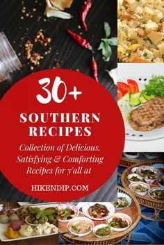 the cover of 30 southern recipes collection of delicious, savory and condiments