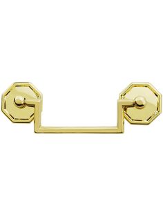 an image of a pair of gold door handles on a white background with clippings