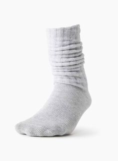 BEST-EVER SLOUCHY CREW SOCK Cozy Cotton Ribbed Socks, Cozy Ribbed Cotton Socks, Cozy Solid Color Knee-high Socks, Super Soft Socks For Fall Loungewear, Cozy Ribbed Socks, Casual Cozy Fit Socks For Loungewear, Comfortable Ribbed Cozy Socks, Comfortable Cozy Ribbed Socks, Casual Soft Socks For Loungewear