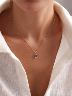 Your Blue Sapphire Oval Pendant is stylish, dainty and pretty ideal for everyday use. Details of solid gold handmade Minimalist Sapphire Necklace are very eye-catching. It is a great gift for your loved ones. This jewelry will be an indispensable piece of yours. This meaningful Sapphire Halo Necklace with high quality handwork will be a legacy you can leave to your family its.  * Gold Sapphire Necklace Details * Material / Gold Kt:  14K (585), 18K (750), 8K (333) * Available Gold Colors: Yellow Sapphire Jewelry The Natural Sapphire Company, Sapphire Pendant Necklace Vintage, Small Sapphire Necklace, Sapphire Wedding Necklace, Blue Sapphire Necklace Simple, Blue Gold Necklace, Dainty Oval Sapphire Jewelry, Elegant Sapphire Necklace For Everyday Wear, Elegant Everyday Sapphire Necklace