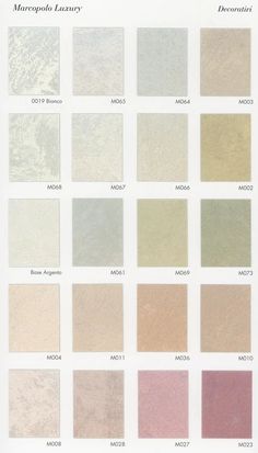 the different shades of paint that can be used for walls and ceilinging in various colors