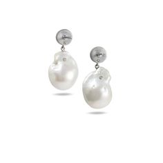 Affinity Sterling Silver Baroque Earrings with Pearl and Diamonds. 0.12cts diamonds 49.67cts pearls Luxury Diamond Earrings With Pearl Drop, Luxury Diamond White Diamond Earrings With Pearl Drop, Luxury Pear-shaped Pearl Drop Diamond Earrings, Exquisite Diamond Pearl Earrings In Diamond White, Luxury Teardrop Pearl Earrings With Diamond Accents, Elegant Diamond Briolette Earrings, Elegant Briolette Diamond Earrings For Formal Occasions, Elegant White Bridal Earrings With Single Cut Diamonds, Diamond White Pearl Drop Diamond Earrings