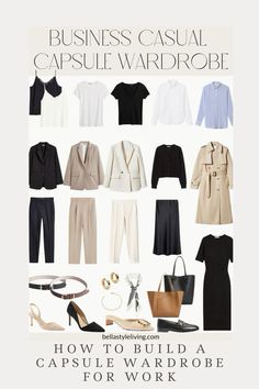 Parisian Office Style Work Outfits, Business Casual Capsule Wardrobe, Business Casual Capsule, Casual Capsule Wardrobe, Wardrobe For Women, Workwear Capsule Wardrobe, Workwear Capsule