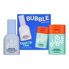 Drink Up Duo Dewy Skin Set - Bubble | Ulta Beauty Bubble Drink, Viral Products, Sephora Skin Care, Beauty Finds, Soccer Life, Hydrated Skin, Hydrating Moisturizer, Facial Skin Care Routine, Dewy Skin