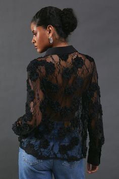 Alluring sheer lace design for a daring look
Textured floral pattern adds depth and intrigue
Classic collar and button-down front for versatile styling
Long sleeves with buttoned cuffs for a polished finish
Semi-fitted silhouette flatters the figure
Make a bold statement with this captivating textured lace sheer shirt from Warehouse. Perfect for those nights out when you want to turn heads, this top combines sultry appeal with sophisticated design. The intricate floral lace pattern creates a mesmerising visual effect, while the sheer fabric adds a tantalising touch of allure. Style it with high-waisted wide-leg jeans and strappy heels for a chic evening ensemble, or layer it over a camisole for a more modest look. For a glamorous cocktail party, pair it with a sleek pencil skirt and stat Floral Lace Pattern, Lace Skater Dress, Sheer Shirt, Halterneck Dress, Sheer Fabric, Sophisticated Design, Fitted Silhouette, Going Out Dresses, Lace Pattern