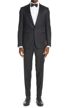 Free shipping and returns on Micronsphere Wool Tuxedo at Nordstrom.com. A classic twill texture delivers understated elegance on this slim-cut tuxedo crafted from pure wool and framed with sharp peaked lapels. Tim Hardaway, Isaiah Thomas, Zegna Men, Tuxedo Style, Allen Iverson, Tuxedo For Men, Tuxedo Jacket, Ermenegildo Zegna, Book An Appointment